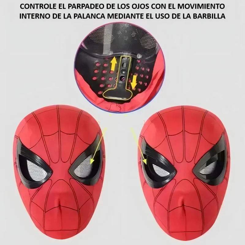 Mascara Cosplay Spiderman Ojos Movibles
